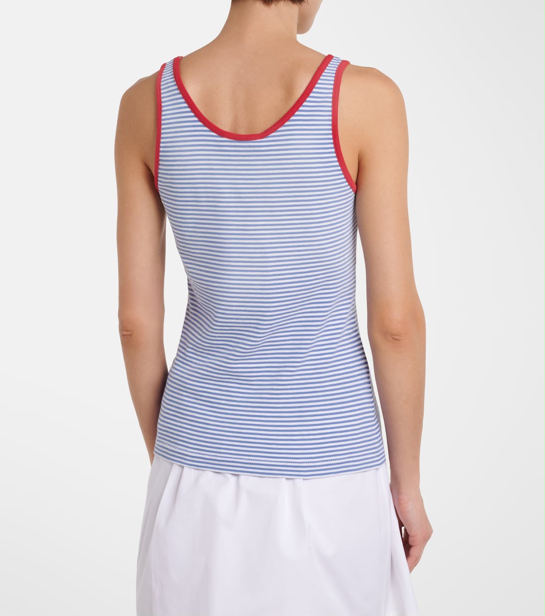 Prada Striped Cotton Jersey Tank Top