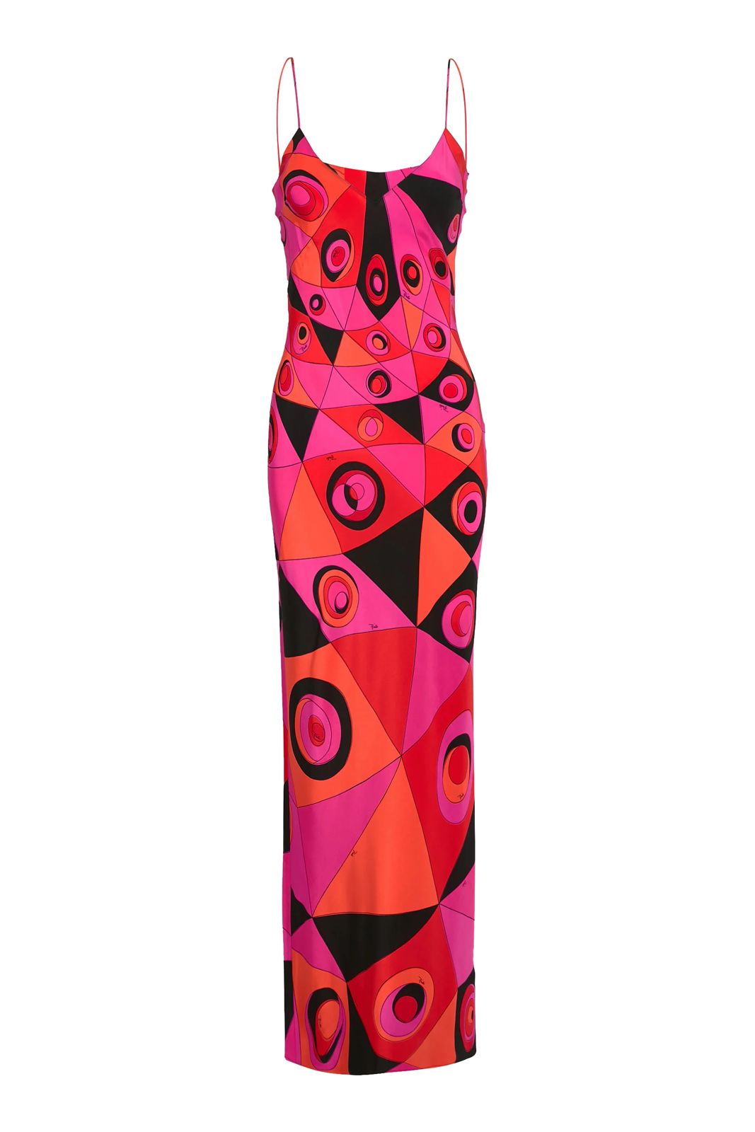 Pucci Pink Printed V-neck Dress