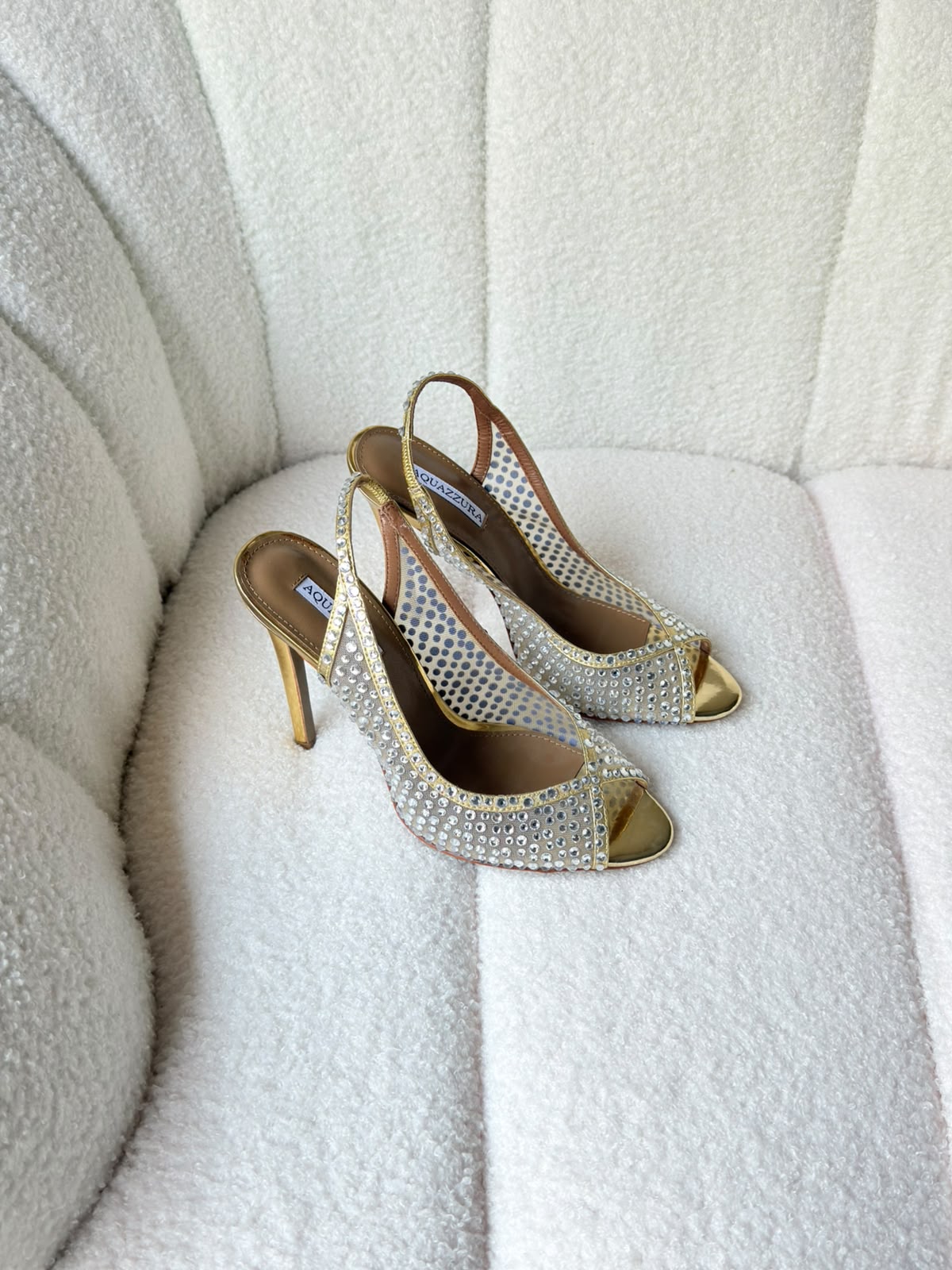 Aquazzura Crystal Lover 75 sandals
