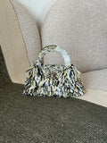 Chanel Raffia Fringe Nano Kelly Shopper Bag