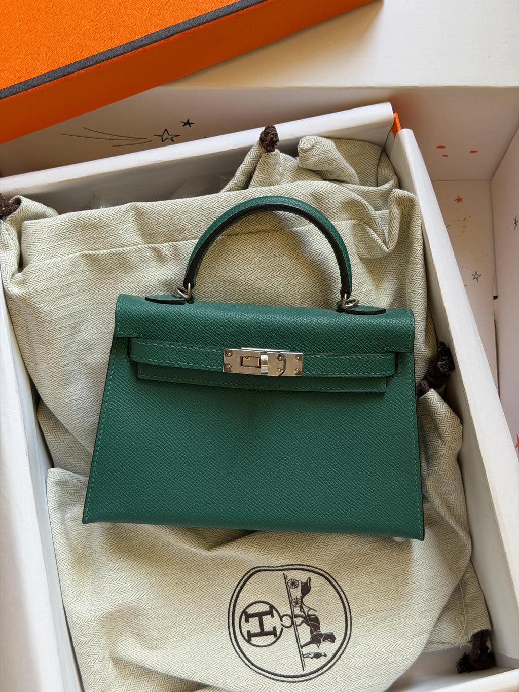 Hermes Mini Kelly 19cm Hand Made