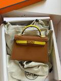 Hermes Mini Kelly 19cm Hand Made