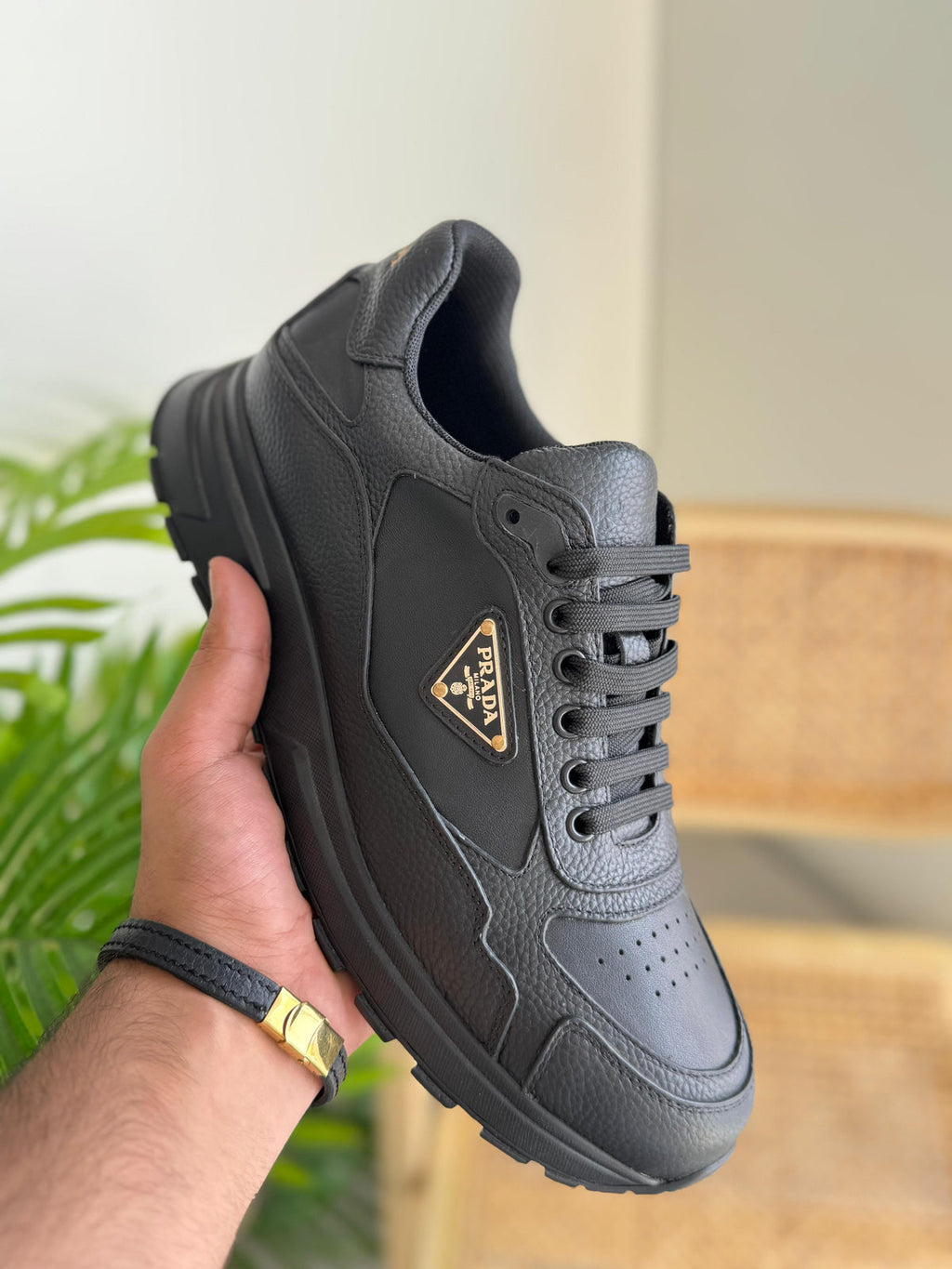 Prada Prax 2.0 Leather Sneakers