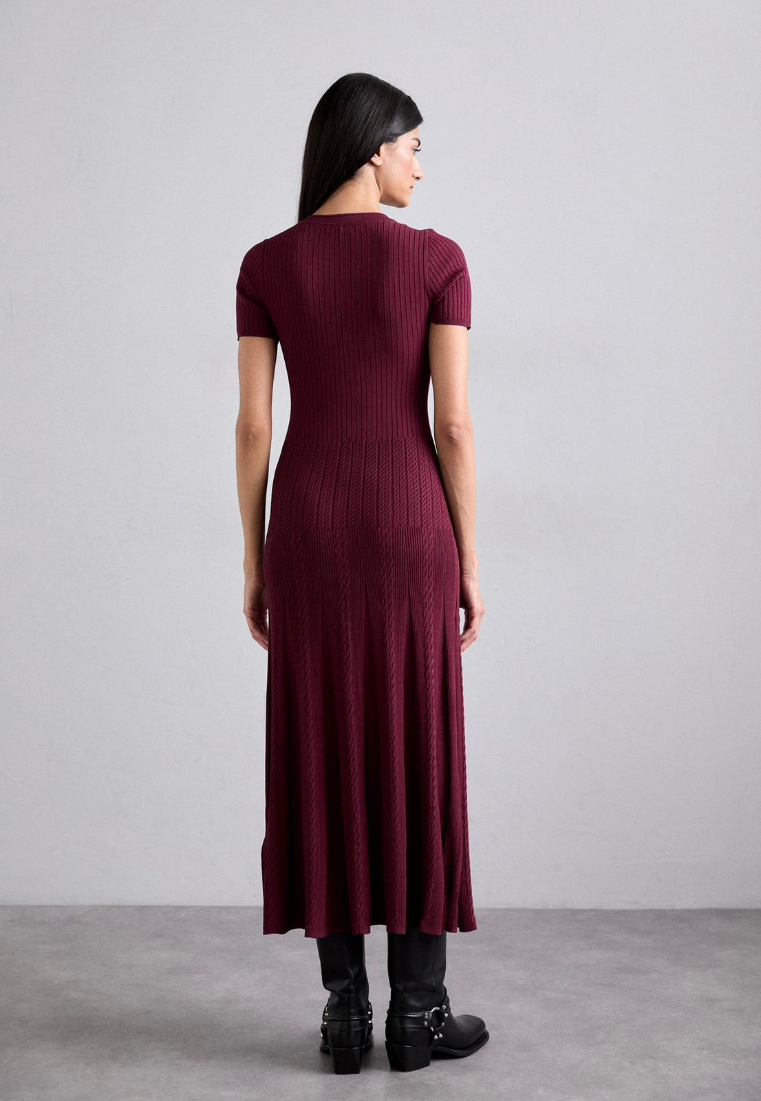SANDRO Burgundy Milla Maxi Dress