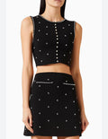 SANDRO Black Lilia Crop Top & Skirt