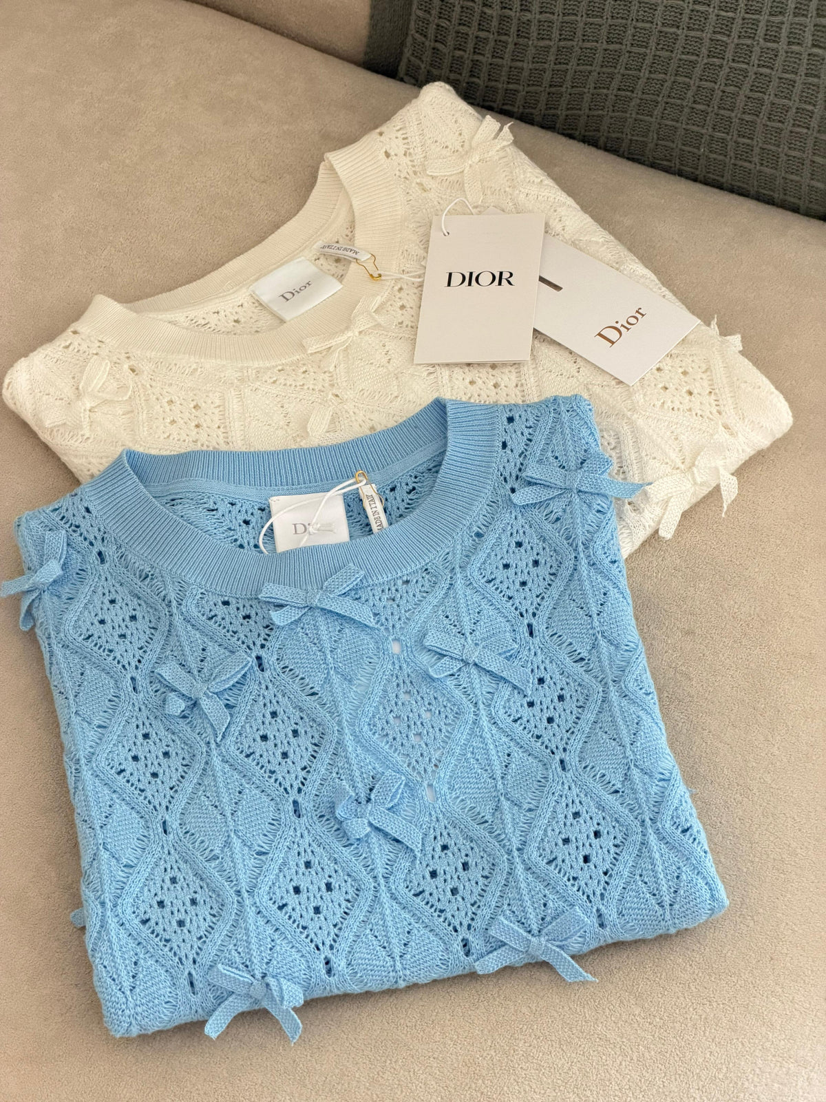 Dior Dioriviera Embroidered Short-Sleeved Sweater