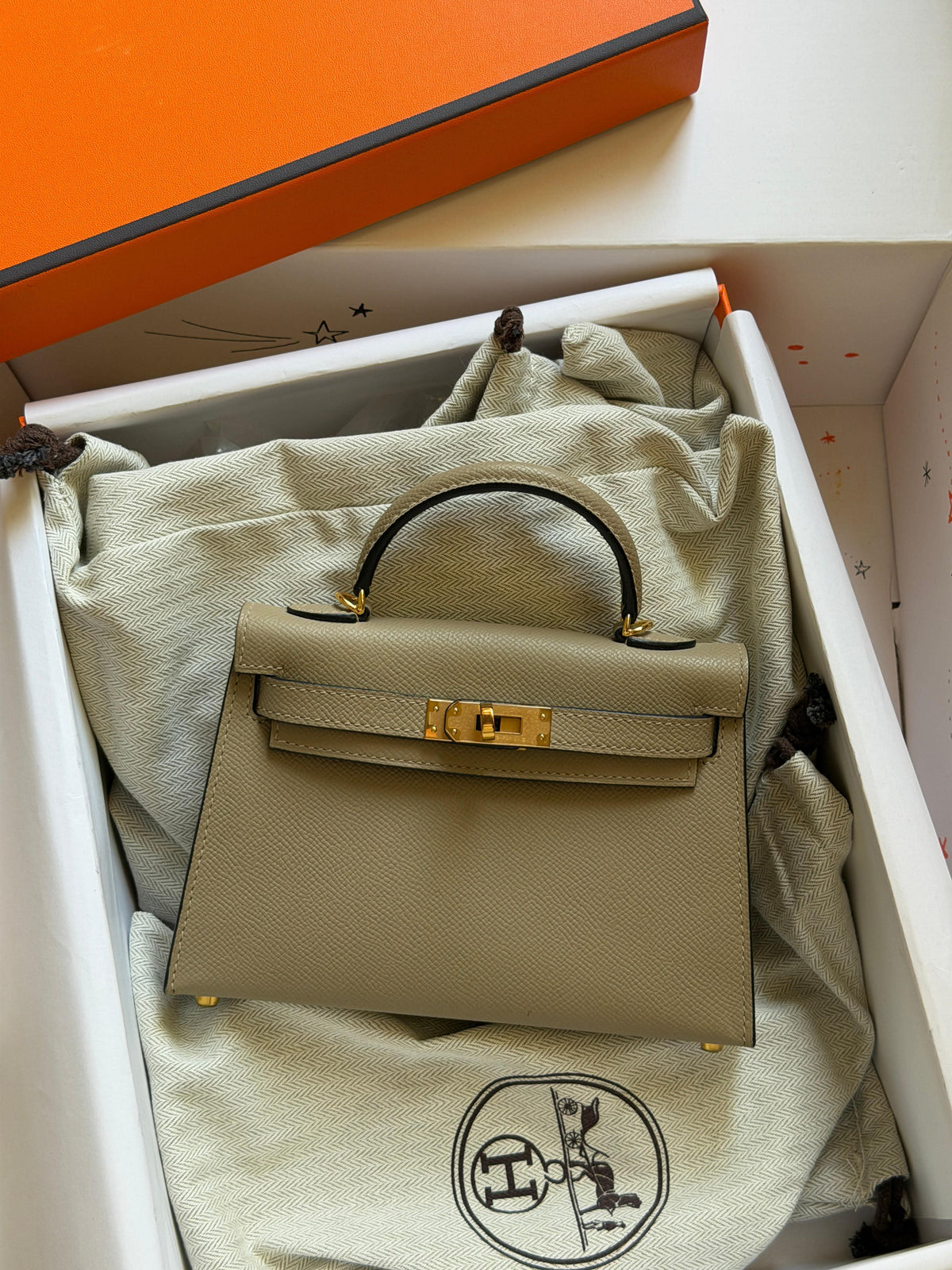 Hermes Mini Kelly 19cm Hand Made
