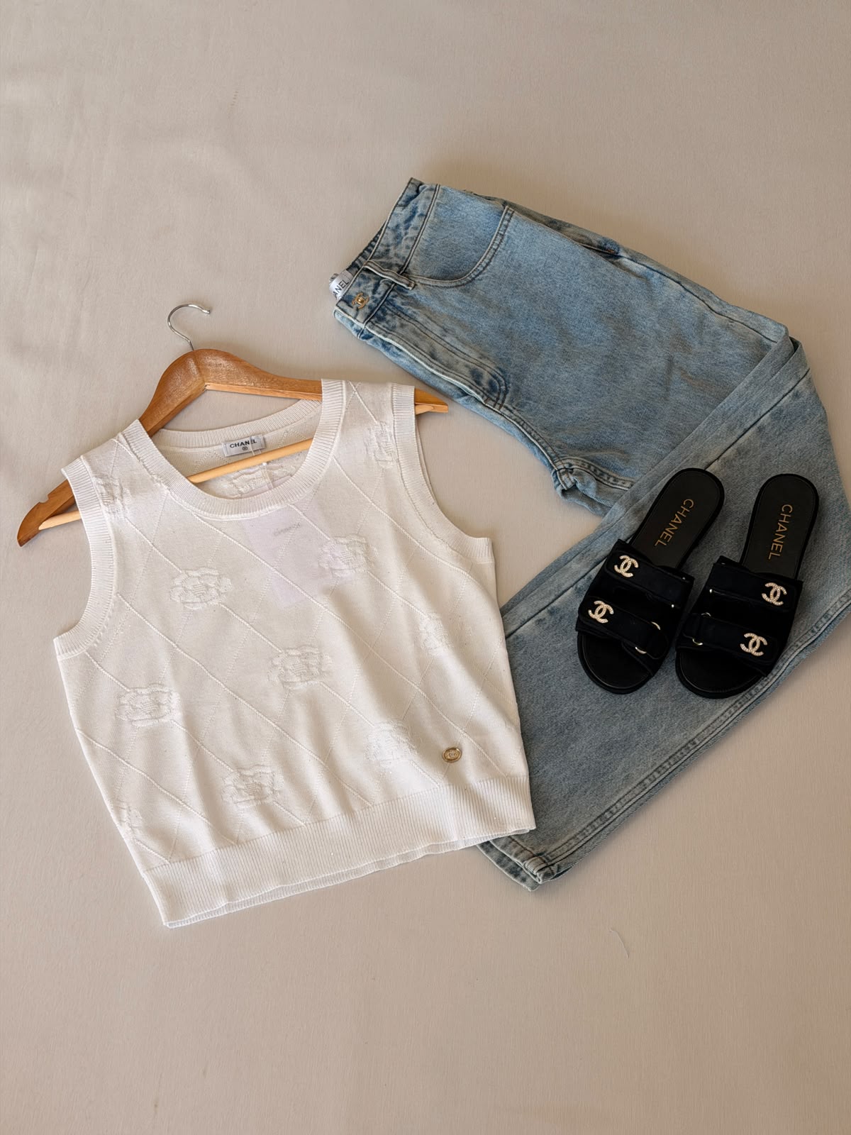Chanel crochet tank top