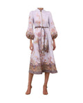 Buy Zimmermann Luna Button Midi Dress