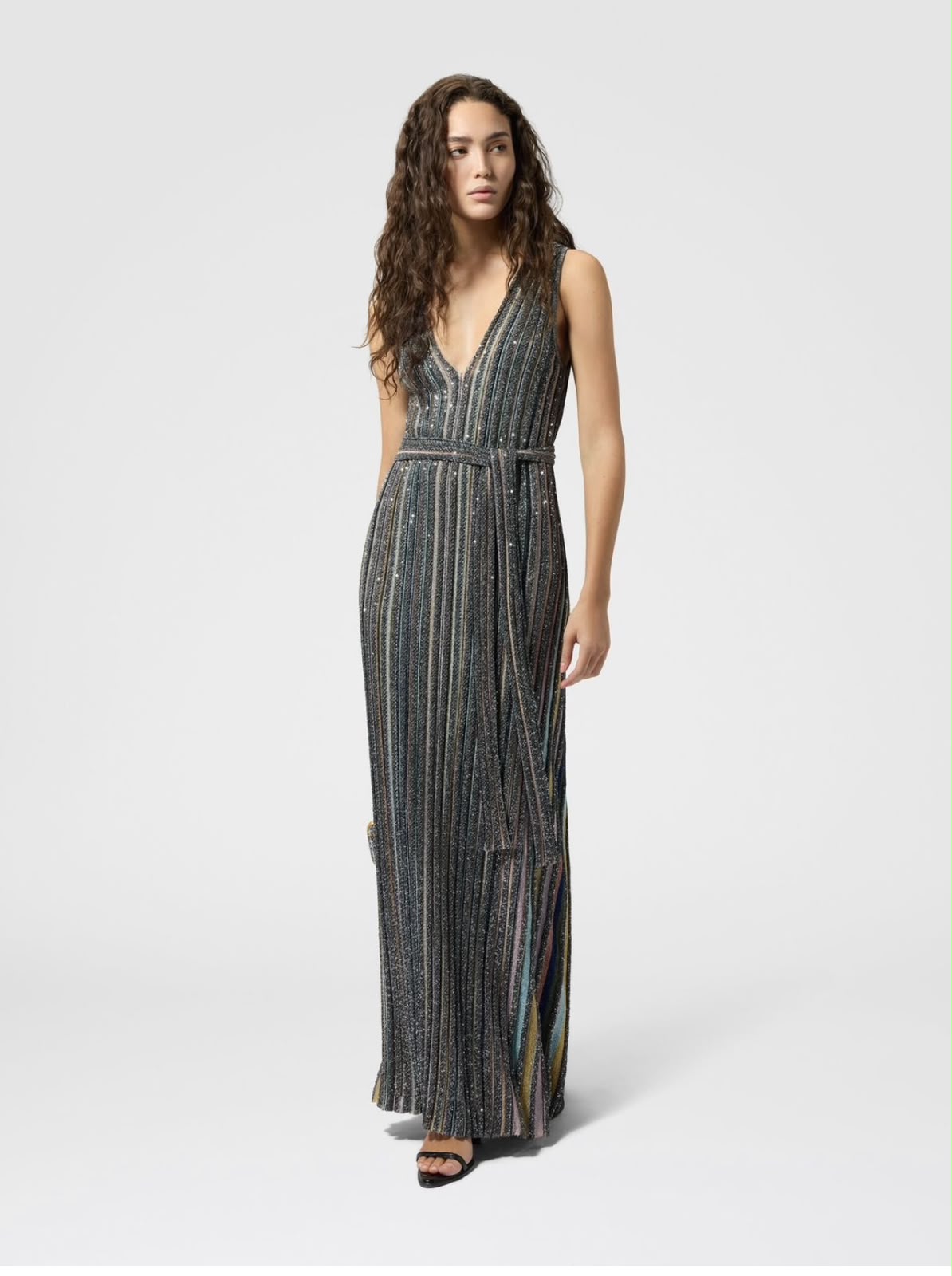 Missoni Green Sequin-embellished Knit Dress