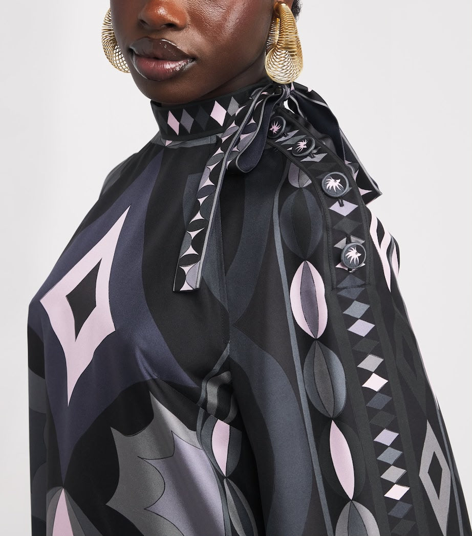 Pucci Printed Mini Dress in Silk Satin
