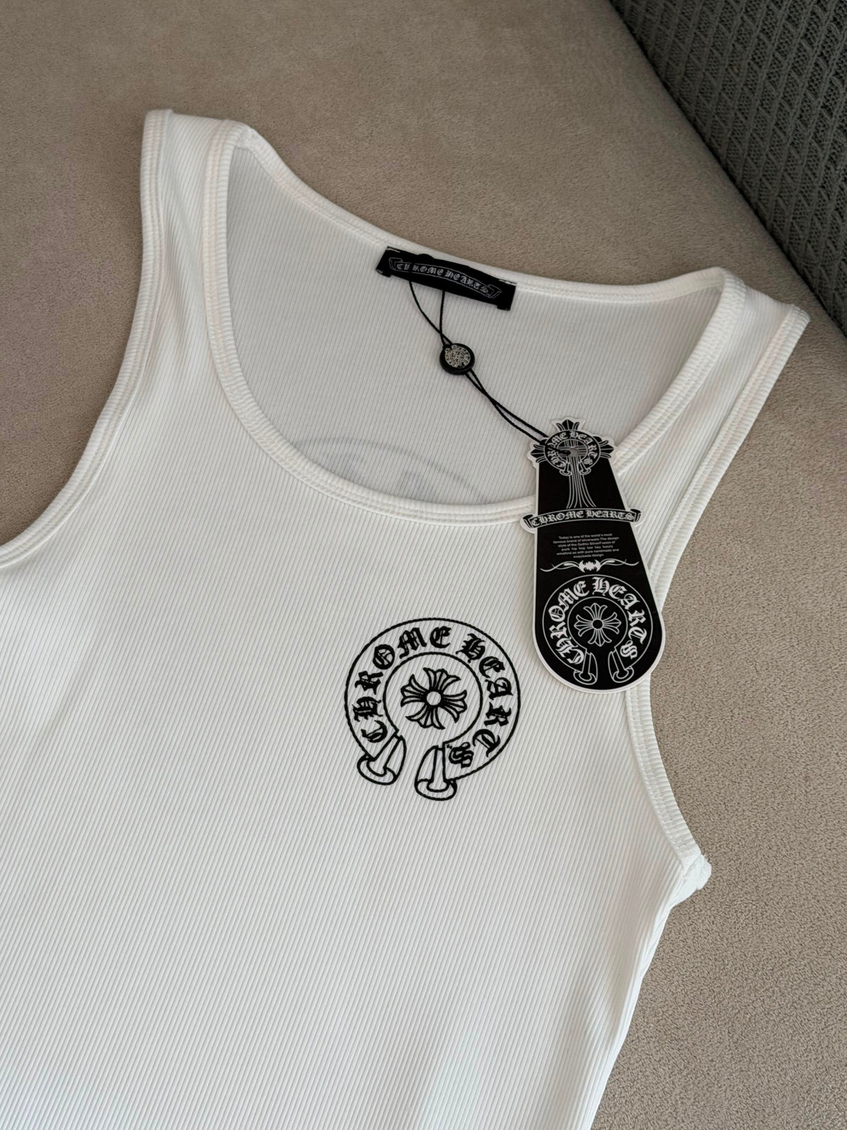 Chrome Hearts horseshoe-motif Ribbed Tank Top