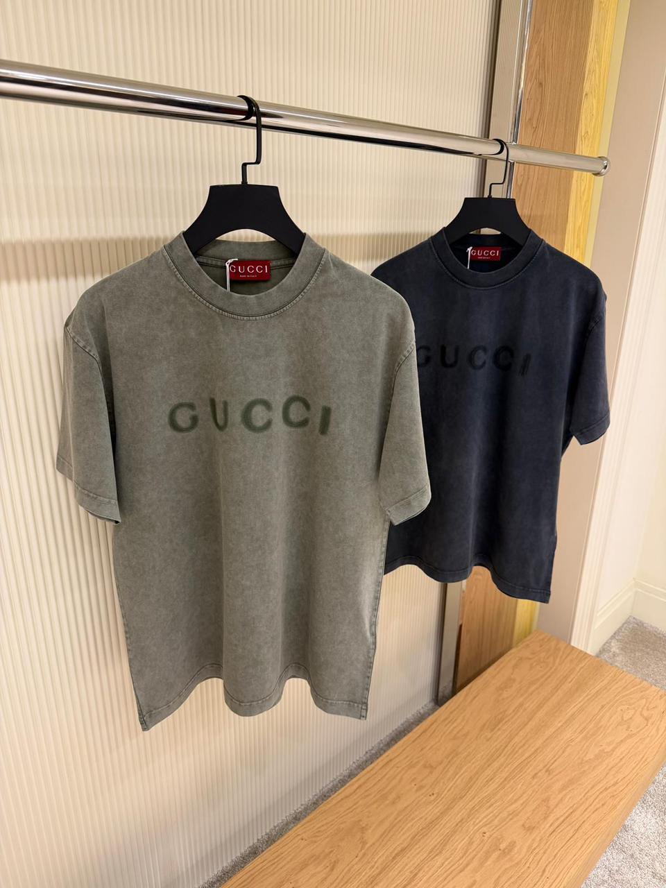 Gucci Distressed logo cotton T-shirt