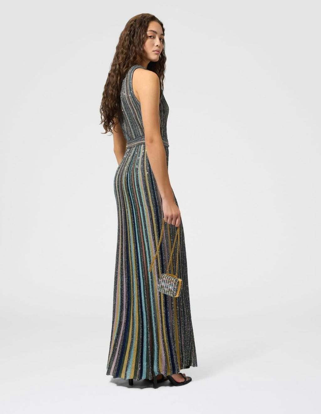 Missoni Green Sequin-embellished Knit Dress