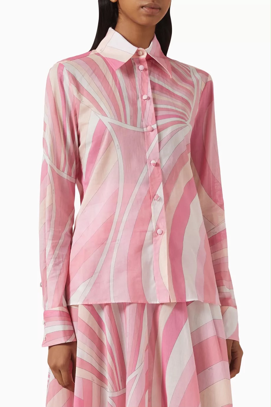 Pucci Pink Iride-print Shirt set
