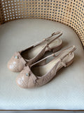 Dior Quilted Bow Slingbacks
