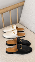 Gucci Plain Horsebit Mules