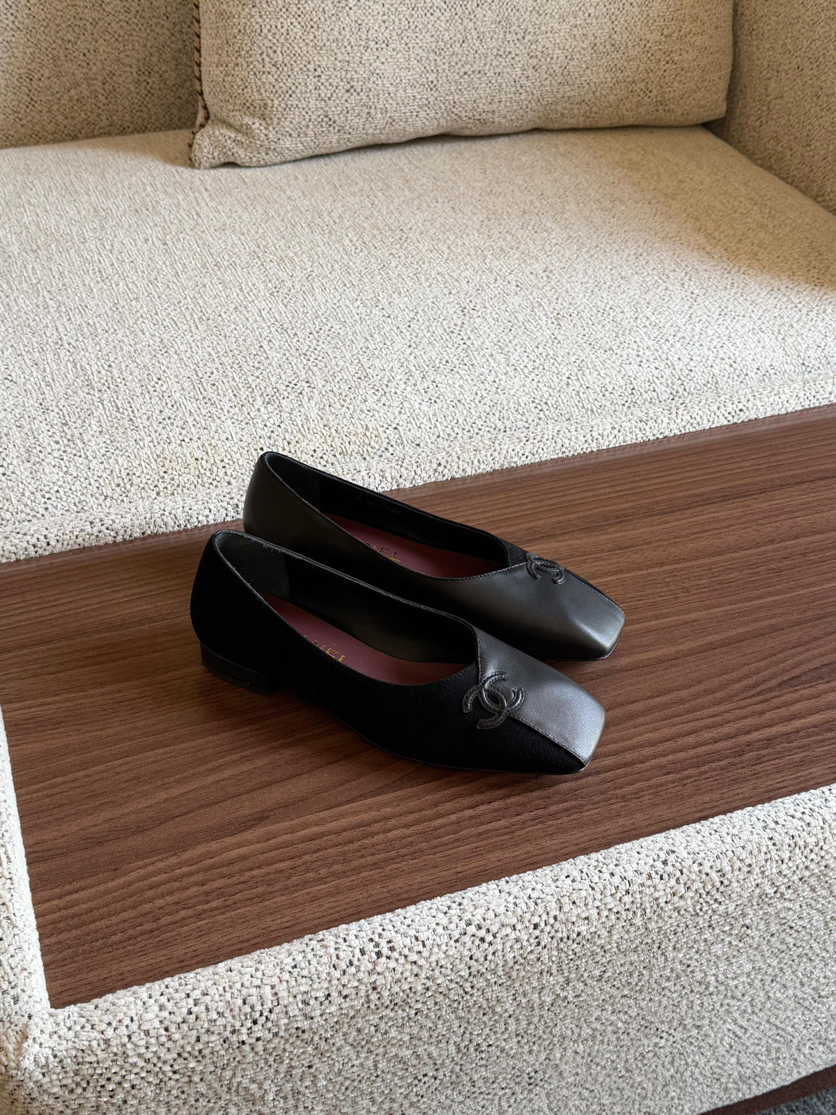 Chanel Square Toe Ballet Flats