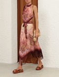 Zimmermann Sundance blouse and midi skirt set